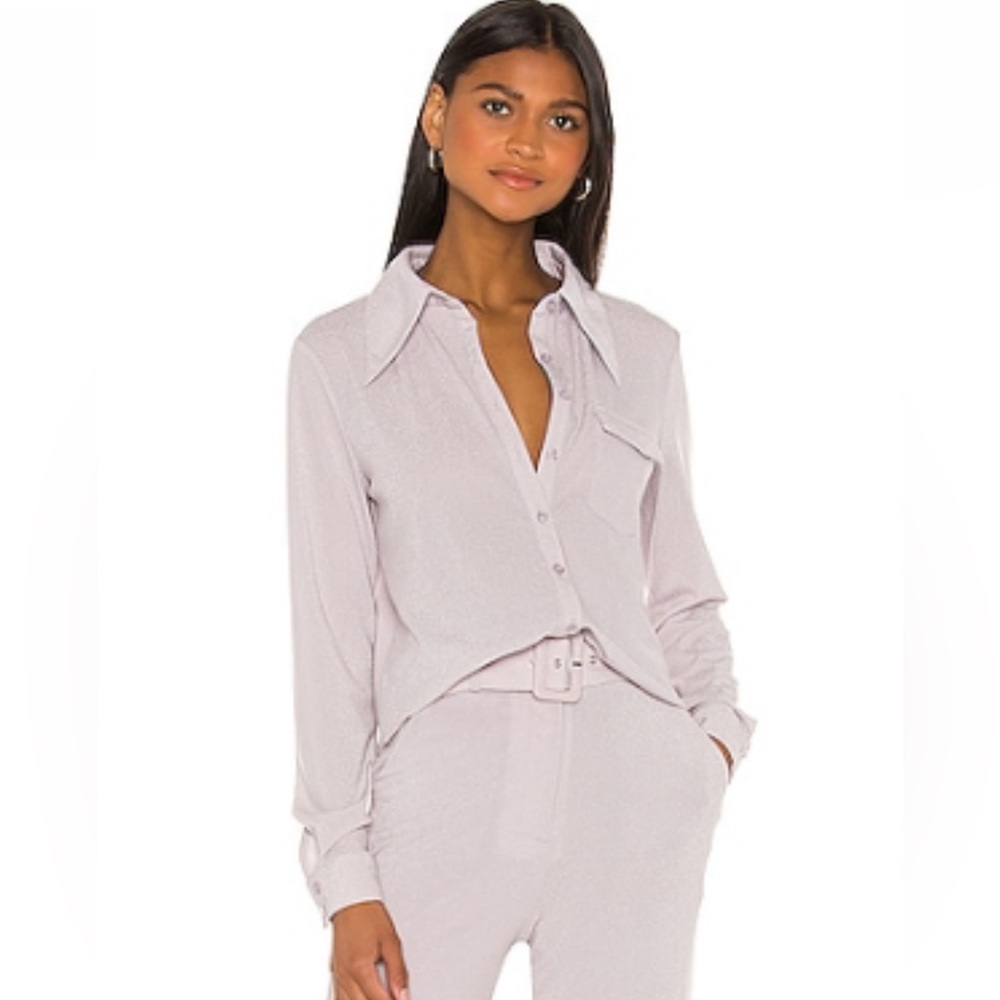 Song Of Style Nuri Top In Silver Lilac